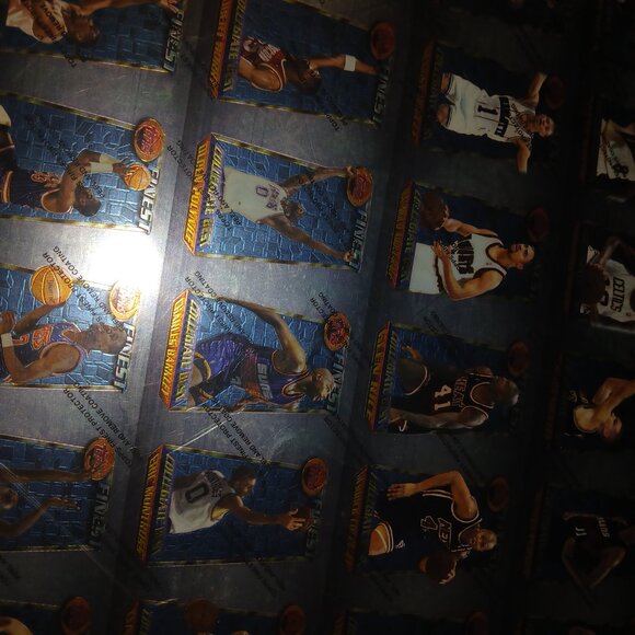 1993-94 1995 topps finest refractor? basketball uncut sheet (2) shaqs - Picture 7 of 10